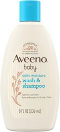Aveeno Baby Daily Moisture Body Wash & Shampoo, Bundle of 4