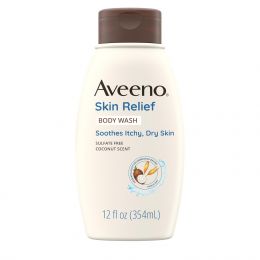 Aveeno Skin Relief Body Wash with Coconut Scent &, Bundle of 3