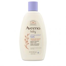 Aveeno Baby Calming Comfort Bath & Wash with Relaxing Hypoallergenic, Bundle of 4