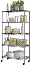 Seville Classics Solid Steel Wire Shelving Storage Unit Adjustable Shelves Organizer Rack