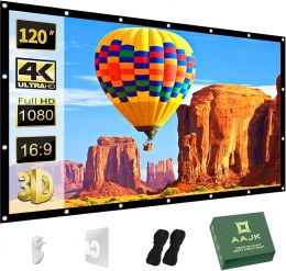AAJK 120inch Outdoor Projector Screen Anti Crease Portable Movie Portable 120inch