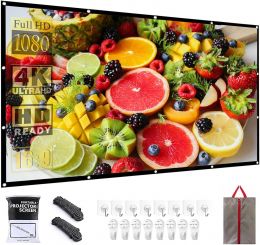 NMEPLAD Projector Screen 120 Inch Portable Movie Screen for Foldable Portable 120 Inch, Bundle of 2