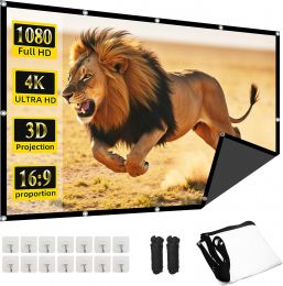 OKEDUO Outdoor 120in Projector Screen Foldable 120in