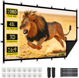 OKEDUO Outdoor 120in Projector Screen Foldable 120in, Bundle of 2