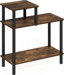 Furinno Besi 3-Tier Industrial Multipurpose Shelf Display Metal