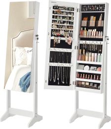 SONGMICS LED Jewelry Cabinet Standing