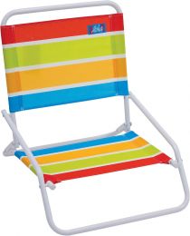 Rio Brands 1-Position Low-Profile Folding Beach Chairs Portable 190 lbs