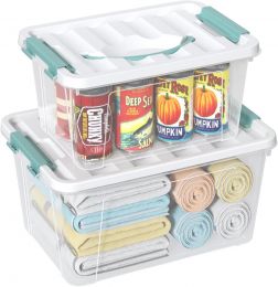 DynkoNA 2-packs Latch Storage Boxes with Handle Plastic