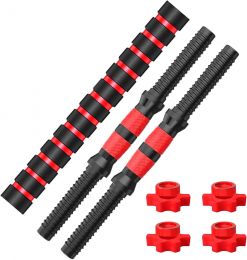 TOTOZAKUL Dumbbell-Handle-set for 1inch Wide Weight Plates Dumbbell Bars 1inch, Bundle of 2