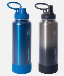 ThermoFlask Stainless Steel Water Bottle Stainless Steel 2-Pack, 40 oz
