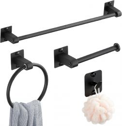NYDOIT 4 Pieces Stainless Steel Bathroom Hardware Accessories Set Stainless Steel