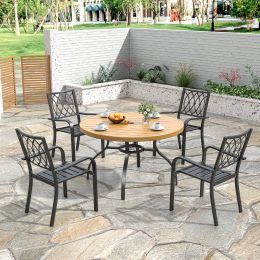 KEIKI 5 Pieces Outdoor Patio Dining Set Set of 4