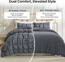 Amélie Home Queen Bubble Comforter Set 3-Piece