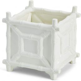 Two's Company Faux Bamboo Cachepot