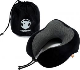 Makimoo Memory Foam Travel Pillow, Bundle of 3