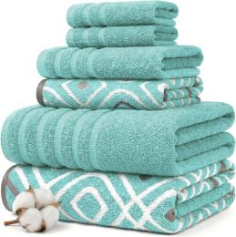 Modern Threads 6 Piece Bath Towel Set Cotton 6 Piece