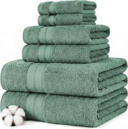 Modern Threads Spun Loft 6 Piece Bath Towel Set Cotton 6 Piece