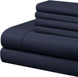 Cathay Home Twin Sheet Set 4 Piece, Bundle of 2