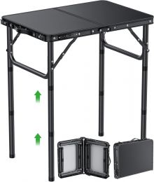 GARLLEN 2ft Folding Camping Table Aluminum Portable 2ft