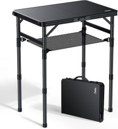 Anbte 2ft Small Folding Camping Table Plastic Waterproof Portable 2ft