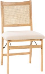 Powell Kasi Beige Rattan Cane Folding Foldable Dining Side Foldable