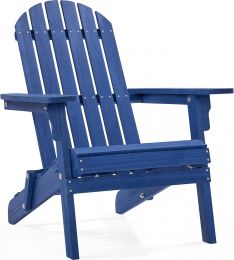 Yaheetech Folding Adirondack Chair Set of Wood Set of 1, 300LBS
