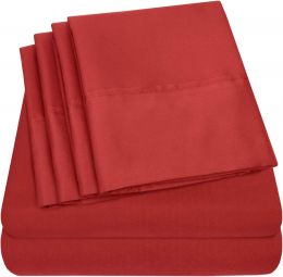 Sweet Home Collection King Size Bed Sheets Microfiber 6 Piece