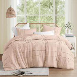 Comfort Spaces Blush Cal King Size Comforter Set Microfiber