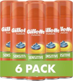 Gillette Fusion5 Ultra Sensitive Shave Gel Pack of 6, 7oz