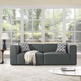 Modway Mingle Contemporary Modern 2-Piece Sectional Sofa Set in 2-Piece