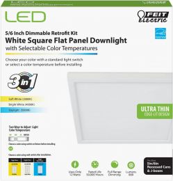 Feit Electric 74208 LED Square Flat Panel Downlight Electric, Bundle of 2
