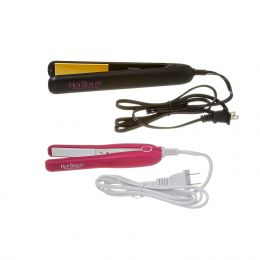 Hot Beauty Ceramic High Heat Level Flat Irons 2-in-1 Value Pack 1" Ceramic