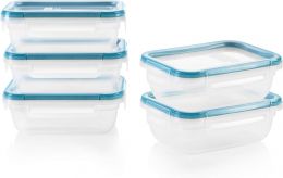 Snapware Plastic Total Solution 5-Pack (3-Cup) Food Storage Containers Set Plastic 5-Pack, Bundle of 2