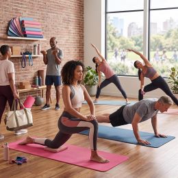 Keenso Yoga Mat with, Bundle of 2