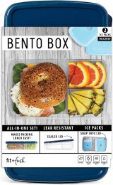 Fit & Fresh Bento Box Adult and Kids Lunch Box Container, Bundle of 3