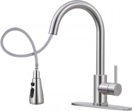 FGKQ Kitchen Faucet with Pull Down Sprayer Stainless Steel