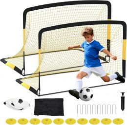 IDEALHOUSE 6x4 ft Soccer Goal Set Portable 2-Pack, 6x4