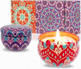 YouLain Scented Candles Gift Set Portable 2 Pack, 2.5 Oz, Bundle of 3