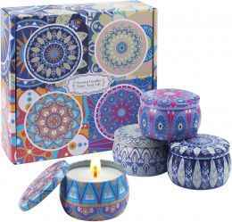 LIVILLA Scented Candles Gift Set for 4 Pack, 4.4 Oz, Bundle of 3