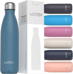 WATERSY Stainless Steel water bottles Stainless Steel 17oz, 500ml, Bundle of 3