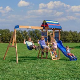 Backyard Discovery Bay Pointe Cedar Wood Swing Set with Wood
