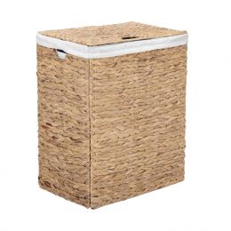 Seville Classics Premium Natural Handwoven Portable Laundry Bin Basket with Portable