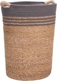 Seville Classics Premium Natural Handwoven Portable Laundry Bin Basket with Portable