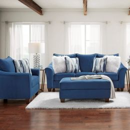 Roundhill Furniture Camero Fabric Pillowback 3-Piece Living Room Set 3-Piece