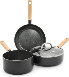 GreenPan Hudson Healthy Ceramic Nonstick Nonstick Ceramic Wood 4 Piece