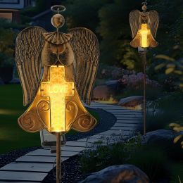 VChymm Angel Stake Solar Lights 40.94 Waterproof 40.94 Inch, Bundle of 2