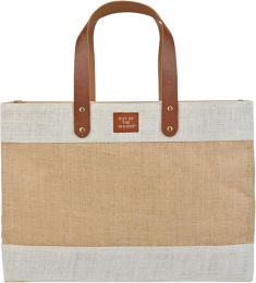 Out of the Woods Jute Tote Wood
