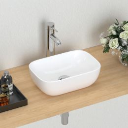 J-FAMILY 14.5'' x 10'' Modern Bathroom Small Vessel Sink Ceramic