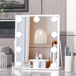 CASSILANDO Hollywood Vanity Mirror with Lights with Wood