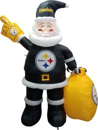 FANMATS Pittsburgh Steelers 7' Inflatable Santa
